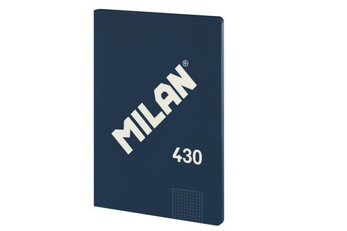 Milán Cuaderno A4 encolado, 48 hojas cuadriculadas, azul marino Milán Cuaderno A4 encolado, 48 hojas cuadriculadas, azul marino