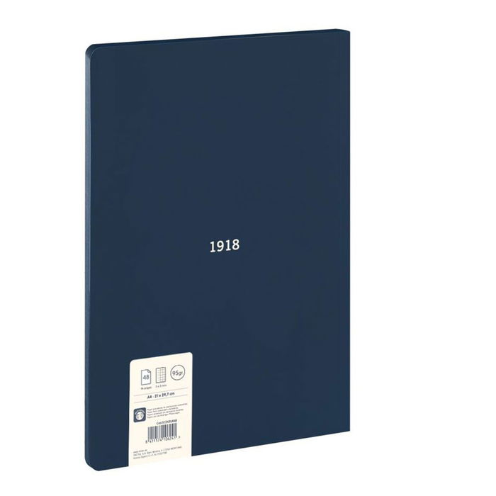 Milán Cuaderno A4 Encolado Colección 430 Since 1918 Azul Marino 48 Hojas Cuadriculadas 95gr/m²