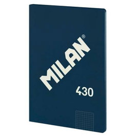 Milán Cuaderno A4 encolado, 48 hojas cuadriculadas, azul marino