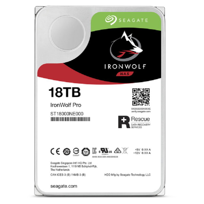 SEAGATE IronWolf Pro ST18000NT001 18 TB 7200 RPM 256 MB 3.5 inch