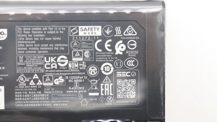Lenovo 100W AC Adaptador de Corriente con Múltiples Voltajes 20V 15V 9V 5V para Portátiles Lenovo