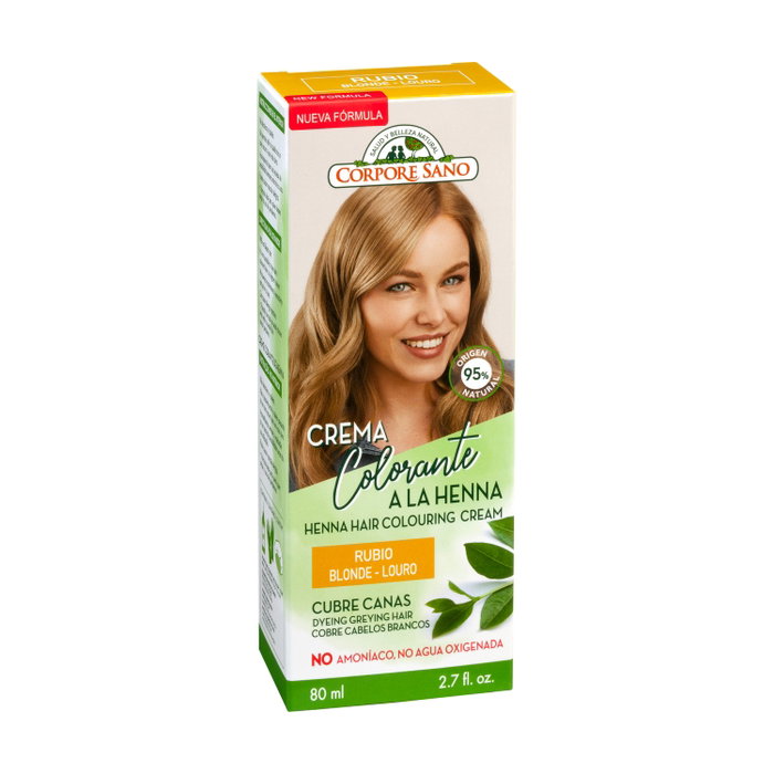 CORPORE SANO Crema colorante a la henna rubio 80ml