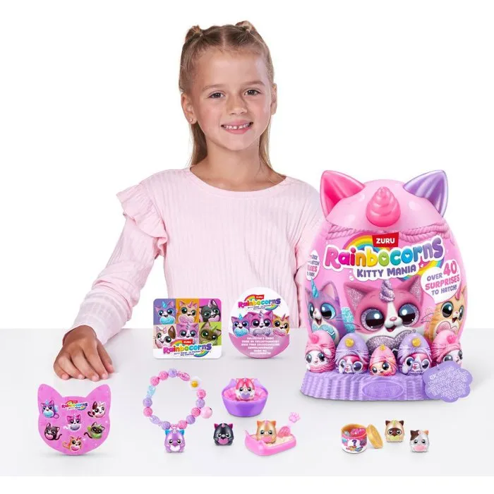 ZURU Rainbocorns KittyMania Huevo Sorpresa con Peluche - Modelo Aleatorio - Juguete para Niños +3 Años (ZUR4894680046306)