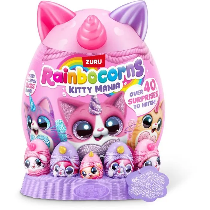 ZURU Rainbocorns KittyMania Huevo Sorpresa con Peluche - Modelo Aleatorio - Juguete para Niños +3 Años (ZUR4894680046306)