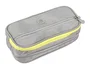 Antartik Fusion Flex Estuche Portatodo Gris 3 Cremalleras Compañero Mochila 110x220x60 mm