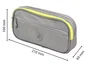 Antartik Fusion Flex Estuche Portatodo Gris 3 Cremalleras Compañero Mochila 110x220x60 mm