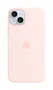 Apple MXQV3ZM/A Funda de Silicona con MagSafe para iPhone 15 Plus - Rosa Claro, Protección Contra Caídas y Rayones