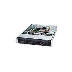Supermicro Servidor CSE-825TQC-600LPB Rack EATX Negro 2U 10 Bahías 3.5" Fuente 600W