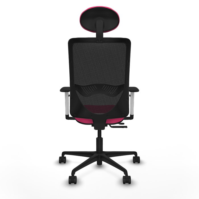 PIQUERAS Y CRESPO Silla de oficina Zulema Rosa y Negro con Mecanismo Sincro/Traslack