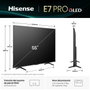 Hisense 55E7Q PRO Televisor 55″ QLED 4K Ultra HD Smart TV VidaaOS 144Hz