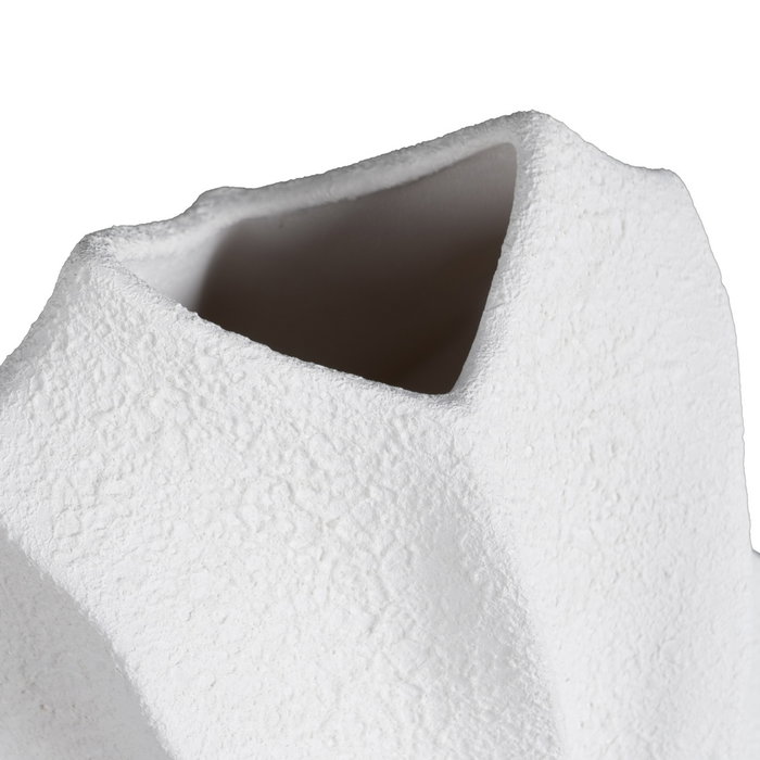 Jarrón Blanco Barro Decoración 22 X 15 X 38 cm