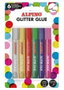 Alpino Pegamento con Purpurina Crea+ Glitter Glue, 6 Colores Surtidos