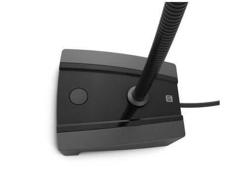 LD Systems LDPAM Micrófono de Avisos para Anuncios de Sobremesa con Cuello de Cisne, 3 Modos de Funcionamiento, LED, Filtro de Graves