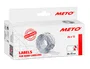 Meto Etiquetas onduladas 26x12 mm lisas adhesivas, 2 rollos de 1000 unidades