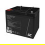 Green Cell Batería AGM 12V 55Ah AGM49 para Barcos y Uso Recreativo - Sin Mantenimiento, Terminal Izquierdo - Negro