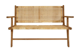 DKD Home Decor Banco Marron Natural 120 x 76 x 68 cm