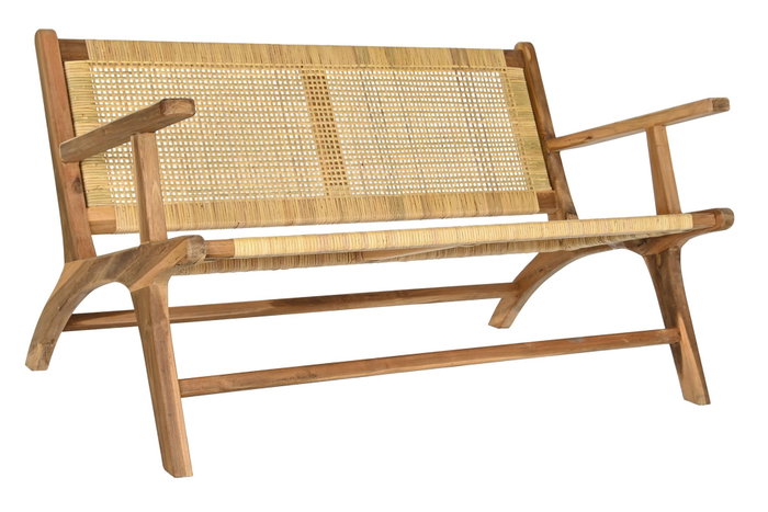 DKD Home Decor Banco Marron Natural 120 x 76 x 68 cm