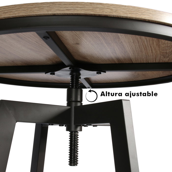 Home Deco Factory Juego De Mesa Con 2 Taburetes Industriel d.64 cm; h.93 cm; d.43 cm; h.71 cm