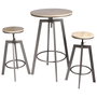 Home Deco Factory Juego De Mesa Con 2 Taburetes Industriel d.64 cm; h.93 cm; d.43 cm; h.71 cm