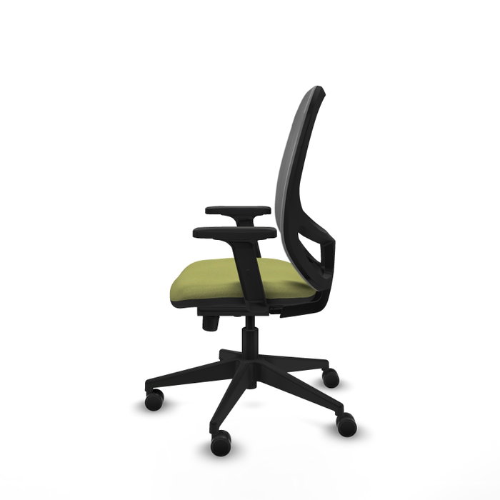PIQUERAS Y CRESPO Silla de oficina Cilanco con mecanismo Sincro, Verde oliva y Gris