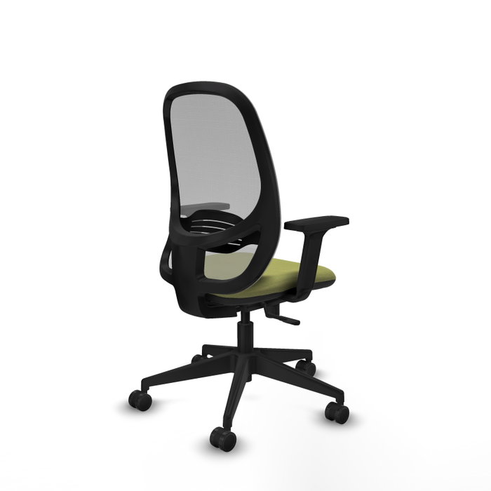 PIQUERAS Y CRESPO Silla de oficina Cilanco con mecanismo Sincro, Verde oliva y Gris