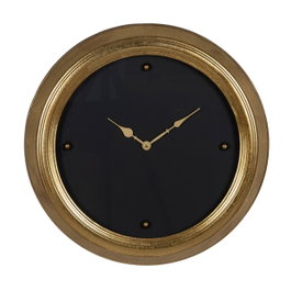 Ixia Reloj Decorativo Oro-Negro Metal-Cristal