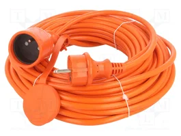 KEL Prolongador de alimentación H05VV-F 3G1,5mm2 20m naranja