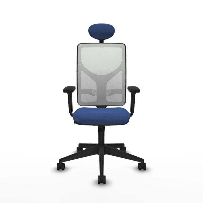 PIQUERAS Y CRESPO Silla de oficina Motilla Azul marino y Blanco PIQUERAS Y CRESPO Silla de oficina Motilla Azul marino y Blanco