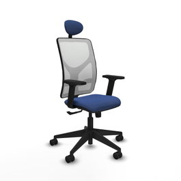PIQUERAS Y CRESPO Silla de oficina Motilla Azul marino y Blanco