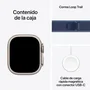Apple watch ultra 3 gps cellular 49mm caja de titanio natural correa loop trail azul azul brillante m l