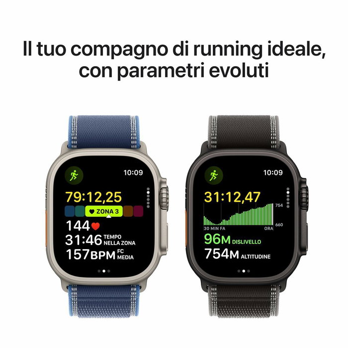 Apple Watch Ultra 3 GPS + Cellular 49mm Titanio Natural con Correa Loop Trail Azul M/L