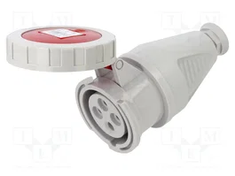 SEZ DK Enchufe Hembra Trifásico 16A 4P+PE Rojo