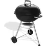 Weber Compact Kettle Barbacoa de Carbón - Negro - 57 cm, Acero Esmaltado, Ventilación, para 9 Cubiertos