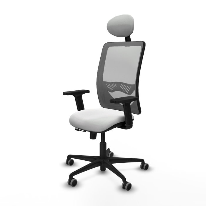 PIQUERAS Y CRESPO Silla de oficina Zulema con mecanismo Sincro/Traslack Blanco y Gris