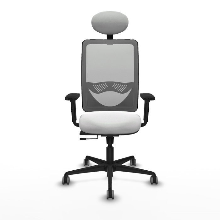 PIQUERAS Y CRESPO Silla de oficina Zulema con mecanismo Sincro/Traslack Blanco y Gris