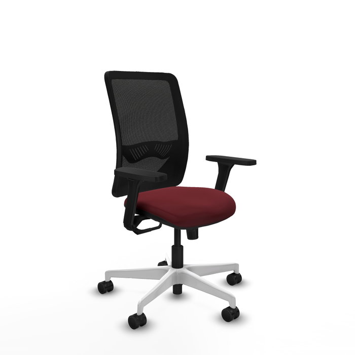 PIQUERAS Y CRESPO Silla de oficina Zulema con mecanismo Sincro, Granate y Negro PIQUERAS Y CRESPO Silla de oficina Zulema con mecanismo Sincro, Granate y Negro