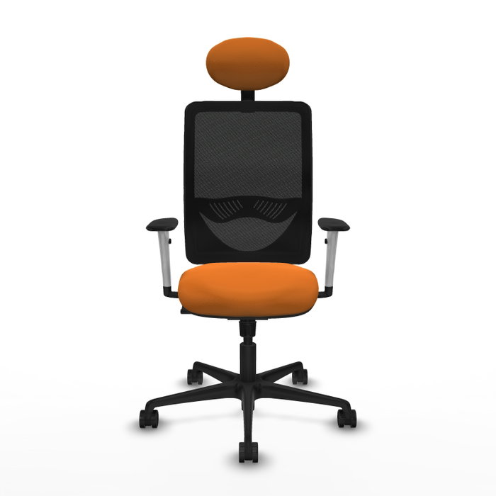PIQUERAS Y CRESPO Silla de oficina Zulema Naranja y Negro