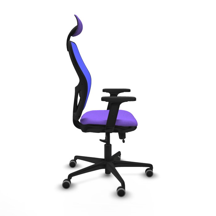 PIQUERAS Y CRESPO Silla de oficina Jorquera con mecanismo Sincro/Traslack, Azul y Lila PIQUERAS Y CRESPO Silla de oficina Jorquera con mecanismo Sincro/Traslack, Azul y Lila