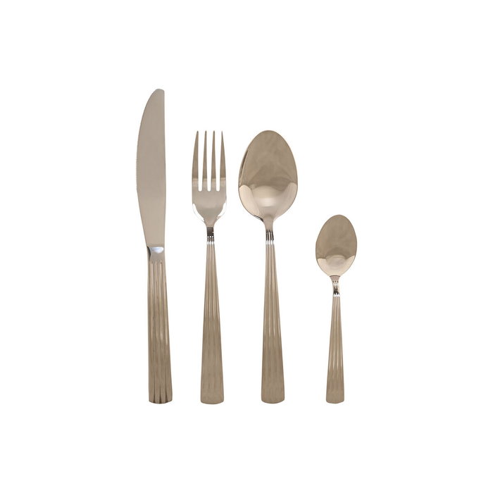 DKD Home Decor Set de Cubertería de 16 Piezas en INOX Plateado DKD Home Decor Set de Cubertería de 16 Piezas en INOX Plateado