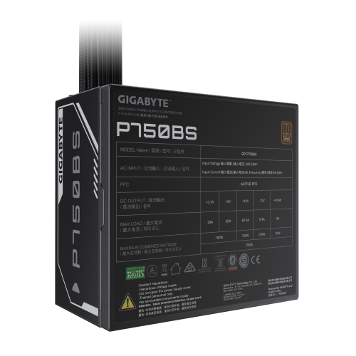 Gigabyte P750BS Fuente de alimentación 750 W 80 PLUS Bronze ATX Negro