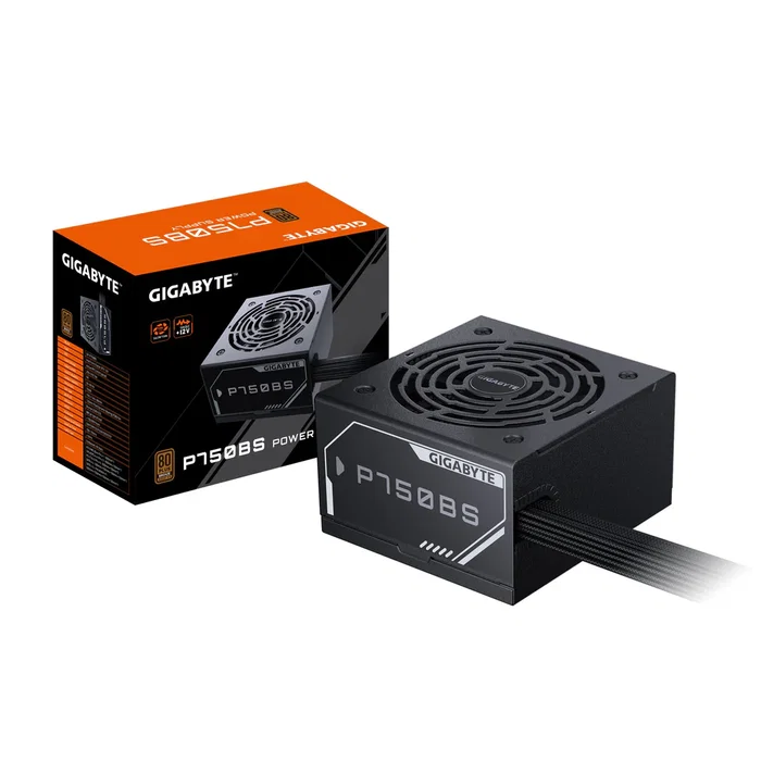 Gigabyte P750B Fuente de alimentación ATX 750W 80 Plus Bronze certificada, cableado no modular, color negro
