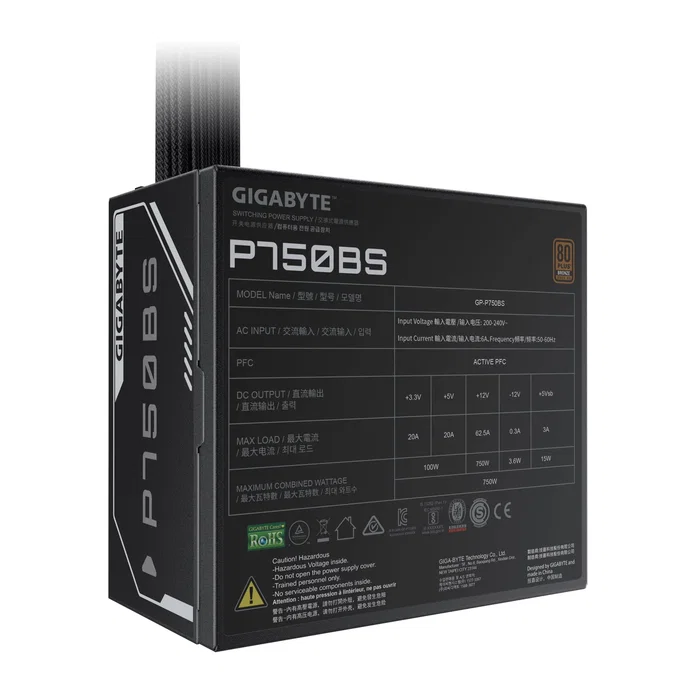 Gigabyte GP-P750BS 750 W 80 PLUS Bronze ATX