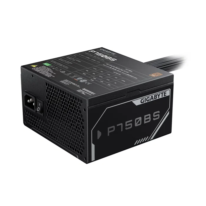 Gigabyte P750B Fuente de alimentación ATX 750W 80 Plus Bronze certificada, cableado no modular, color negro