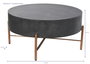 DKD Home Decor Mesa de Centro Mango y Metal Negro y Bronce