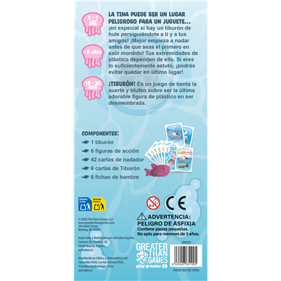 Synapses Games Juego de Mesa Tiburón! Juego Familiar con Figuras para 2-7 Jugadores a Partir de 8 Años - Ref. GB01SP