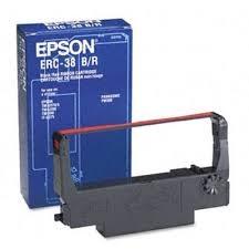 Epson TM-300A/300B/300C/300D, U-200D/210D/300A/300B/300C/300D ERC-38BR (S015244) Cinta Neg/Rojo