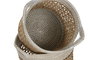 DKD Home Decor Cesta Boho Natural Blanco Seagrass Papel 38x44x44 cm Set 2