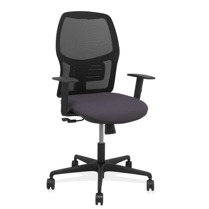PIQUERAS Y CRESPO Silla Alfera con Mecanismo Sincro, Malla Negra y Asiento Gris Oscuro PIQUERAS Y CRESPO Silla Alfera con Mecanismo Sincro, Malla Negra y Asiento Gris Oscuro