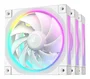 Deepcool FL12 WH-3 - Ventilador para Caja PC Blanco 120mm, Pack de 3, PWM, RGB, Rodamiento FDB, 55 CFM - r-fl12-whapn3-g