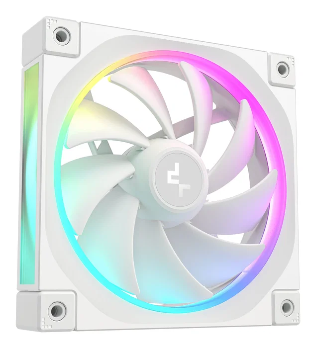 Deepcool FL12 WH-3 - Ventilador para Caja PC Blanco 120mm, Pack de 3, PWM, RGB, Rodamiento FDB, 55 CFM - r-fl12-whapn3-g